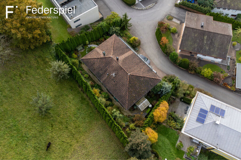 Hörbranz Villa Drohnenaufnahme Grundstück