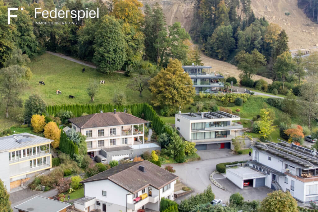 Hörbranz Villa Drohnenaufnahme Übersicht Nachbarschaft